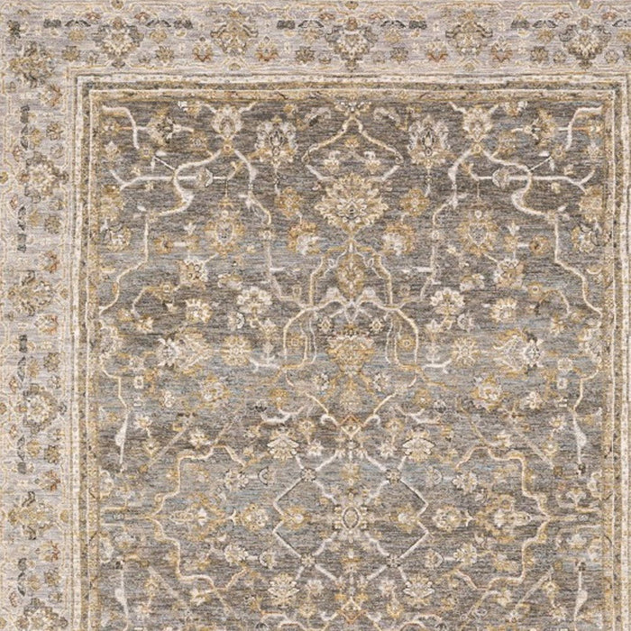 6' x 9' Machine Woven Oriental Indoor Arean Rug - Beige Gray