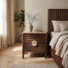 Varenna 22-inch acacia wood nightstand by Meridian Furniture with a natural wood finish and simple, modern design