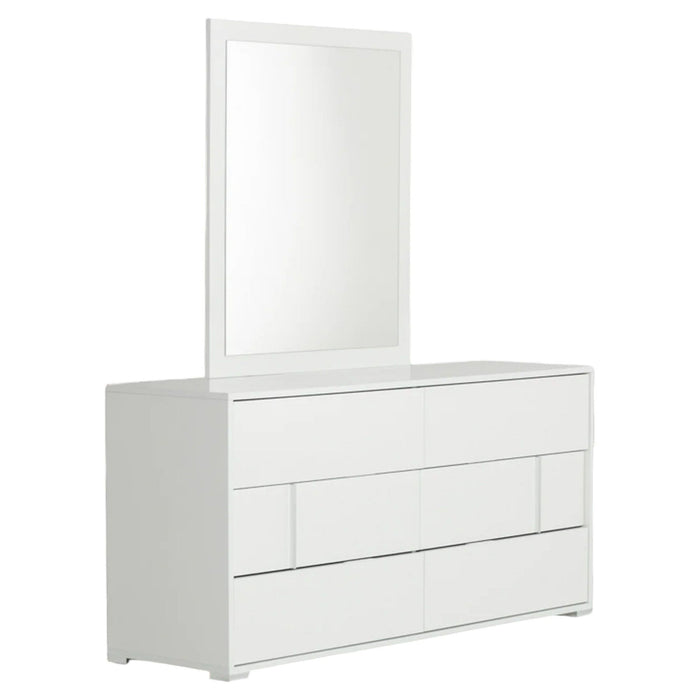 41" Mounted Dresser Mirror - White