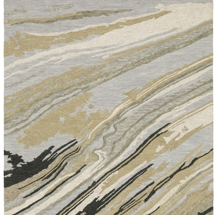 8' X 10' Wool Abstract Hand Tufted Modern Area Rug - Gray