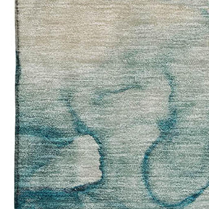 10' X 14' Abstract Washable Area Rug With UV Protection (714751) - Brown / Teal