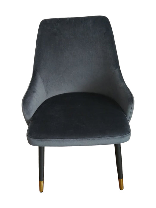 Upholstered Dining Side Chairs (Set of 2) - Gray / Black