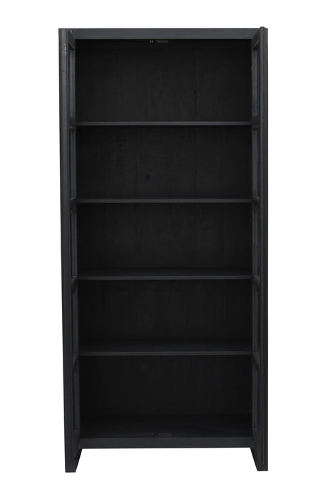 Distressed Solid Wood Frame Accent Cabinet With Two Doors - Graphite