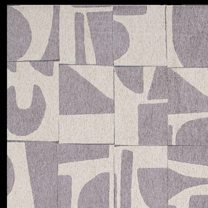 5' X 7' Geometric Washable Area Rug (551983) - Gray