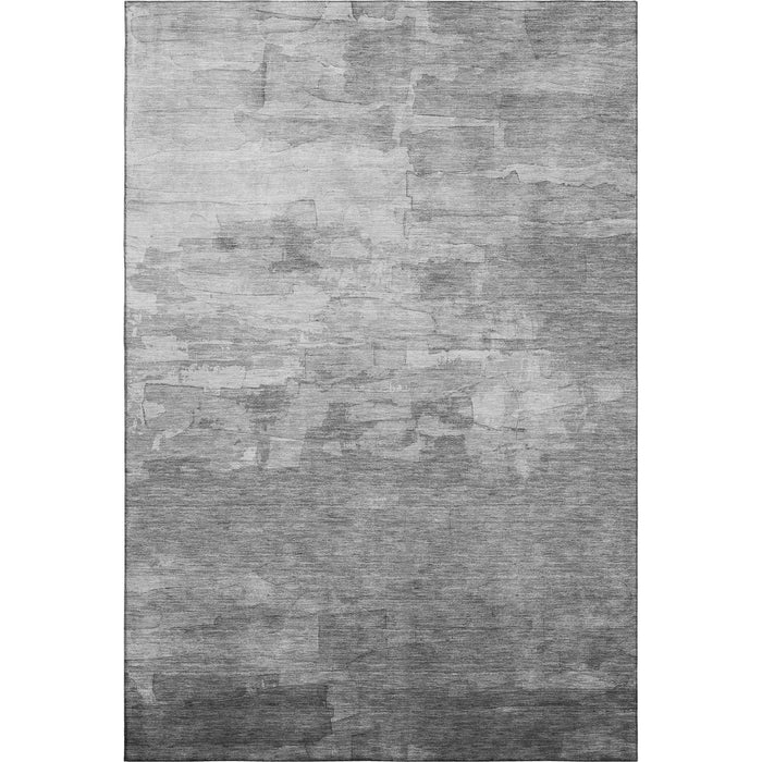 10' X 14' Striped Washable Area Rug With UV Protection (693870) - Gray / Silver / Charcoal