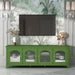 Giga stylish TV cabinet with solid wood frame, glass door, metal handle, ideal media console and entertainment center for modern living