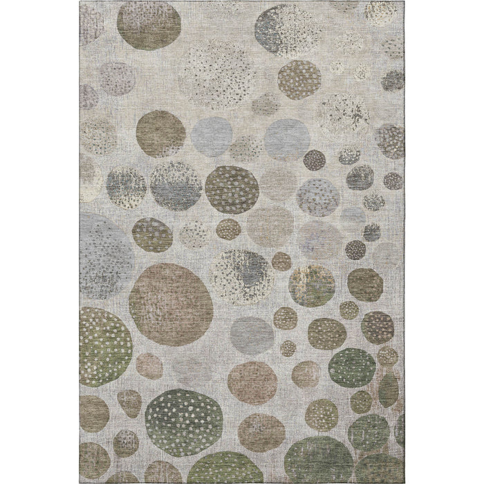 10' X 14' Geometric Washable Area Rug With UV Protection (709252) - Taupe / Beige / Ivory