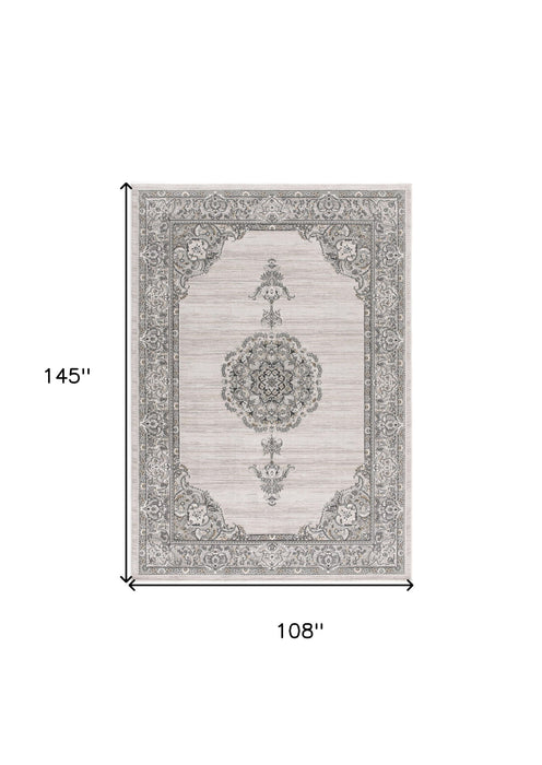 9' X 12' Abstract Area Rug (581785) - Gray
