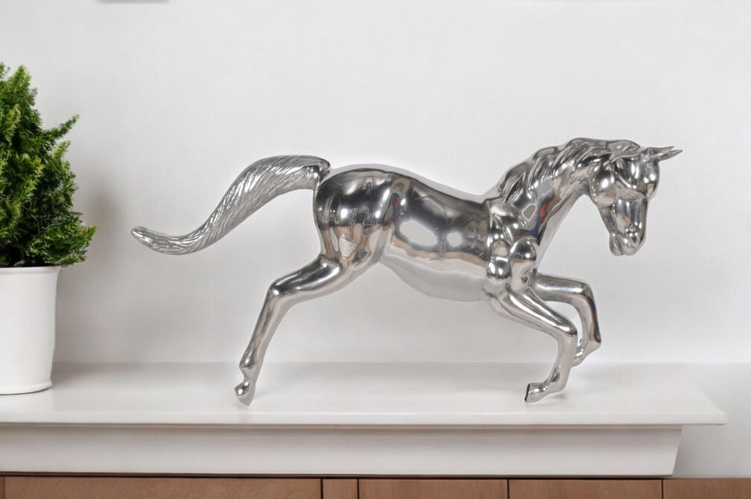 Horse Figurine Tabletop Sculpture - Nickel