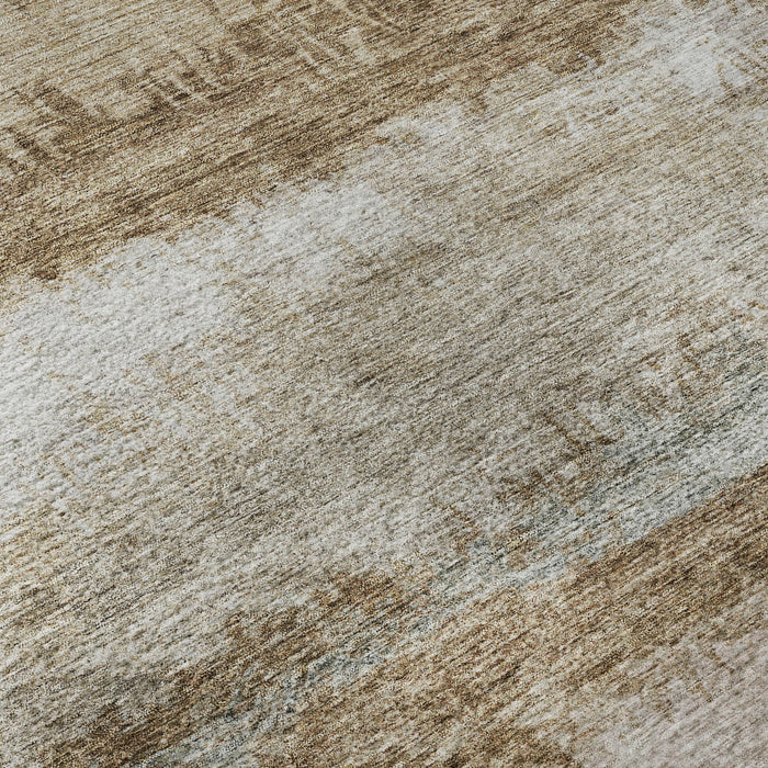 10' X 14' Abstract Washable Area Rug With UV Protection (688304) - Beige / Brown / Gray