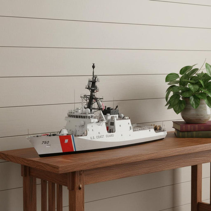 Hand Painted Model Boat (624361) - White