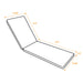Red striped Giga 2-piece outdoor chaise lounge cushion set with back and seat cushions for patio furniture.