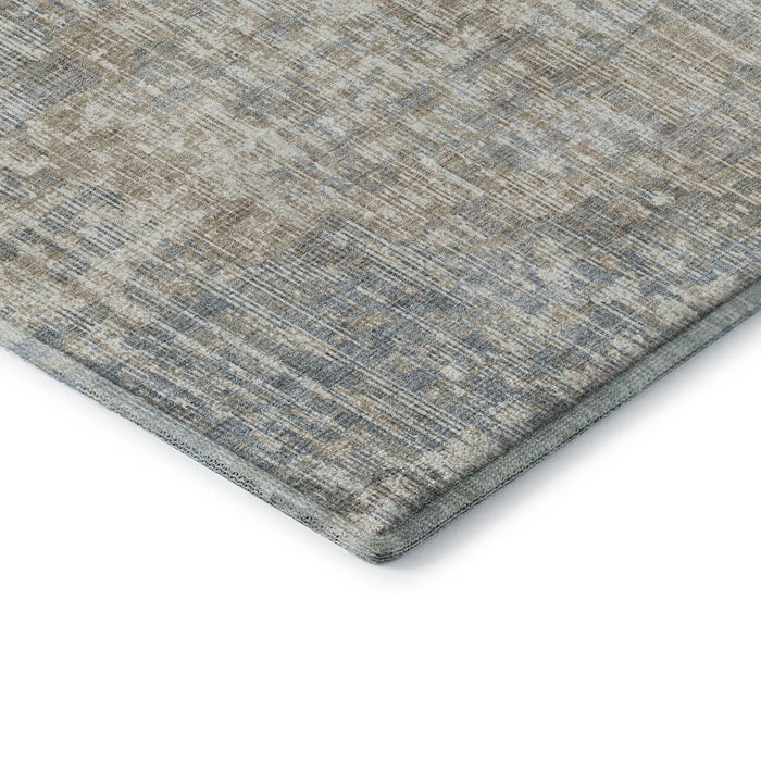 10' X 14' Geometric Washable Area Rug With UV Protection (710477) - Beige / Gray