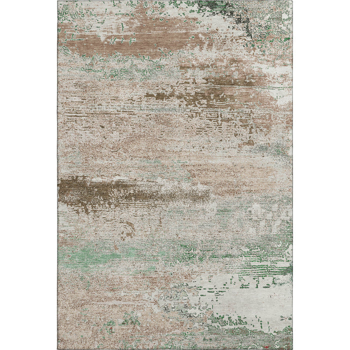 10' X 14' Abstract Washable Area Rug With UV Protection (701087) - Khaki / Beige / Ivory