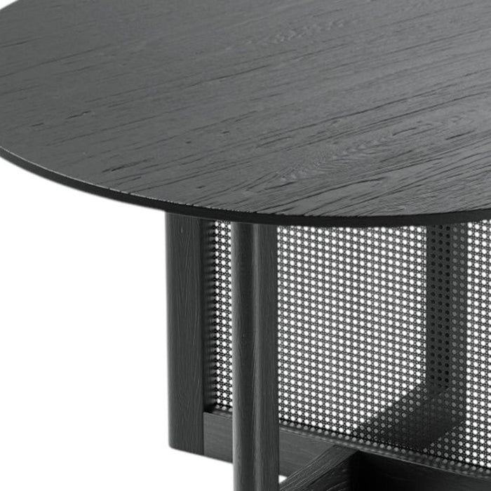 52" Solid Wood Rounded Bar Table - Black