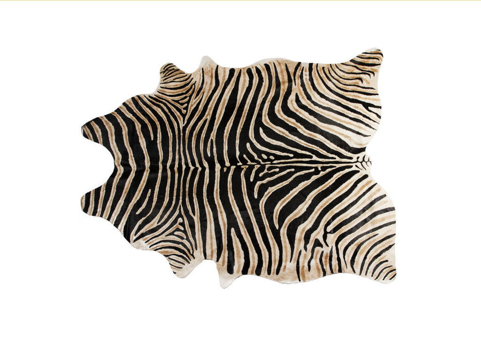 5' x 7' Cowhide Hand Knotted Area Rug - Brown And Black