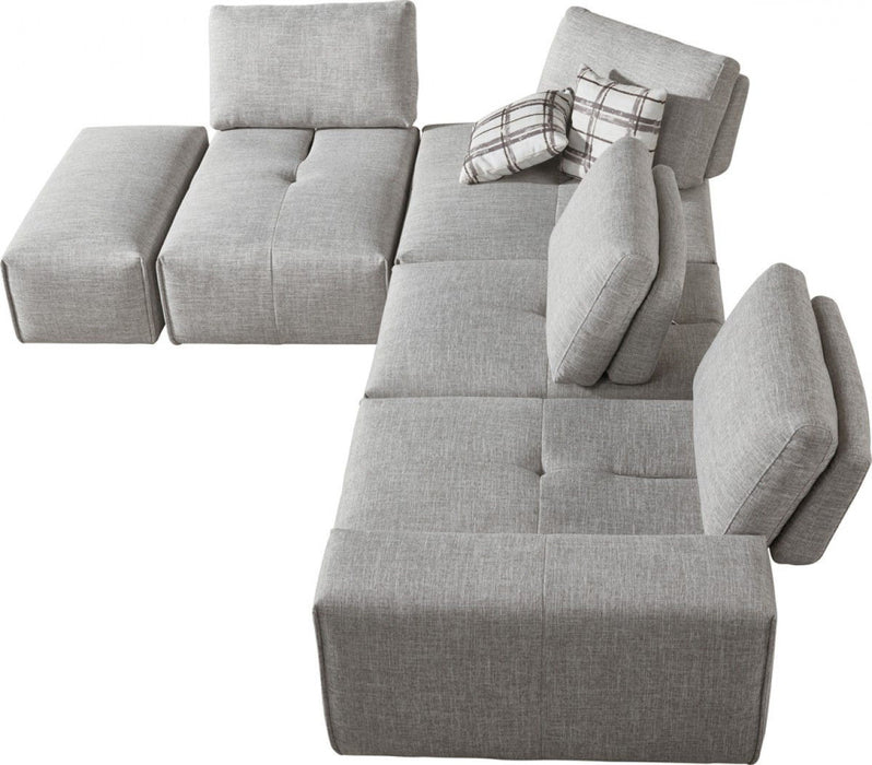 Modular L Shaped Six Piece Corner Sectional - Gray
