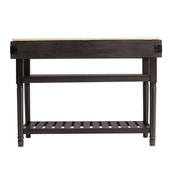 48" Kitchen Island With Storage - Natural / Brown