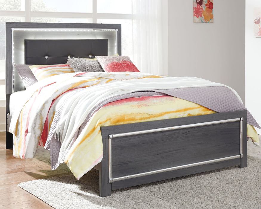 Lodanna youth panel bedroom set by Signature Design Ashley, includes bed, dresser, and matching furniture in a modern style.