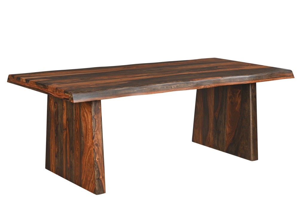86" Solid Wood Dining Table - Dark Brown