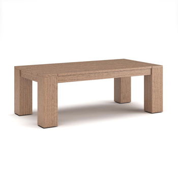 Signature Design by Ashley Wrights Beach rectangular coffee table with coastal wood finish and plank-style tabletop