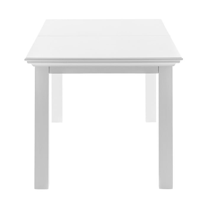 79" Solid Wood Butterfly Leaf Extending Dining Table - White