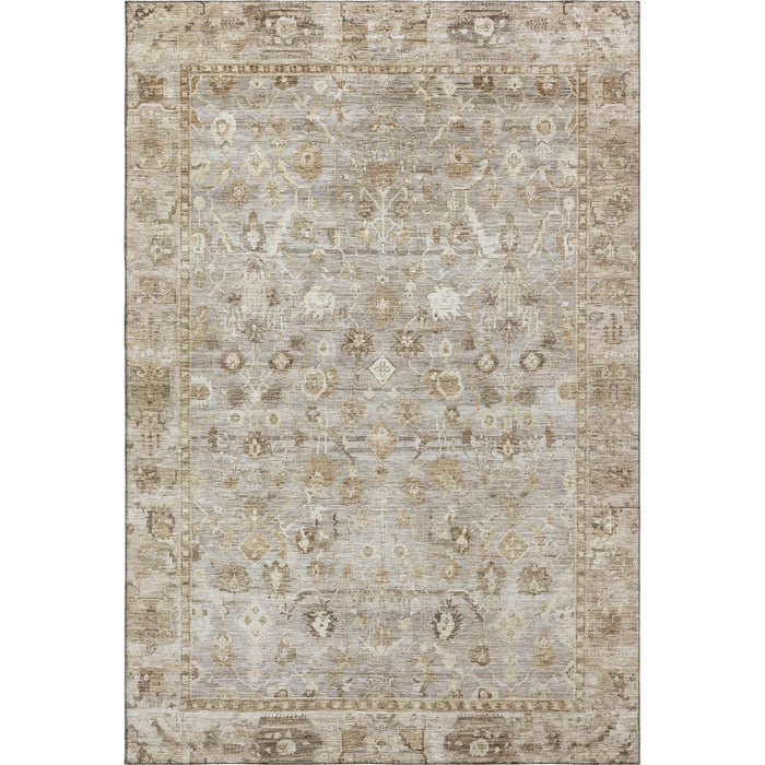 10' X 14' Oriental Washable Area Rug With UV Protection (700925) - Taupe / Beige