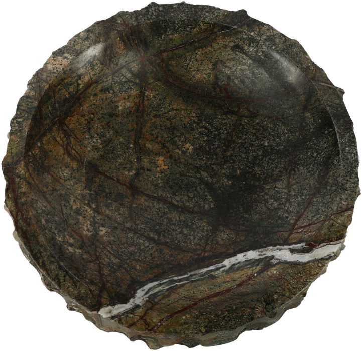 Genuine marble bowl from Meridian Furniture Caesar collection, showcasing smooth, polished marble surface and elegant round shape.