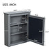 Giga wall-mounted bathroom medicine cabinet with mirror and adjustable shelf for organized storage.