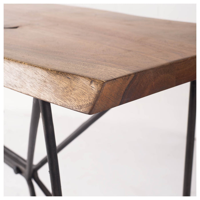 16" Solid Wood Console Table - Brown