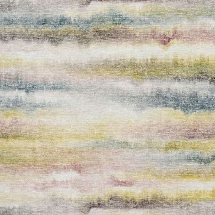 10' X 14' Striped Washable Area Rug With UV Protection (717749) - Gold / Ivory