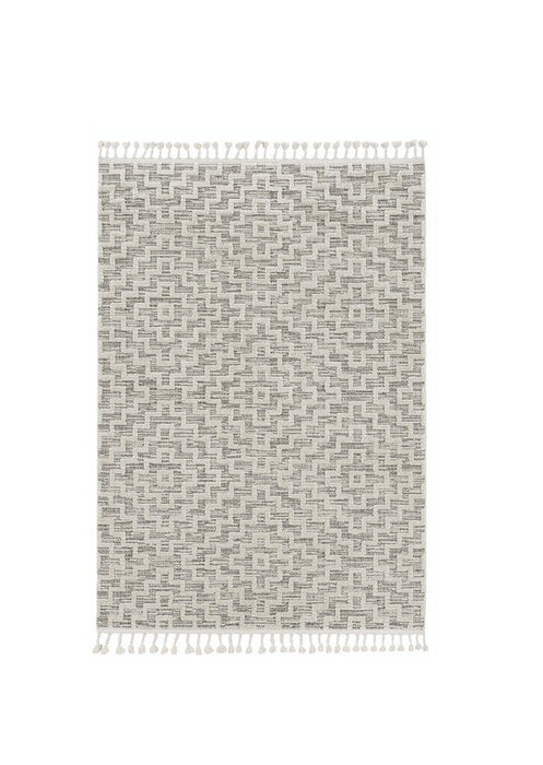 105" x 156" Polyester Rug - Ivory Gray