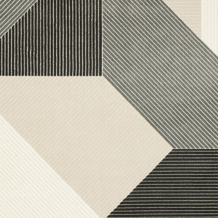 3' X 5' Geometric Area Rug (575260) - Ivory / Black