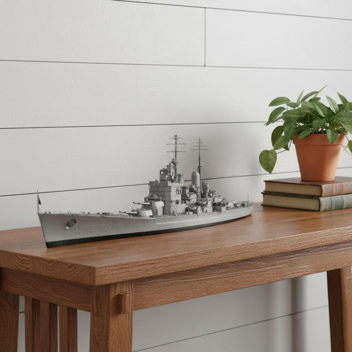 Hand Painted Model Boat (624260) - Gray