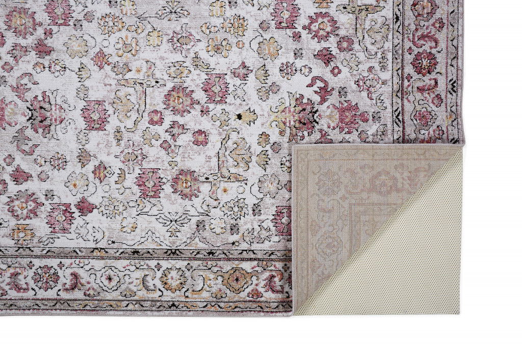 10' x 13' Floral Area Rug - Pink And Ivory