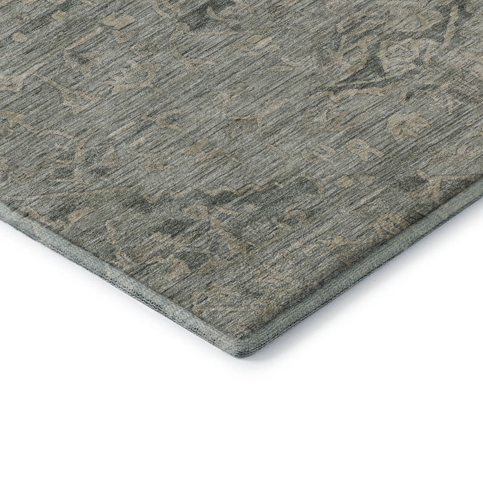 10' X 14' Medallion Washable Area Rug With UV Protection (684642) - Sage / Beige