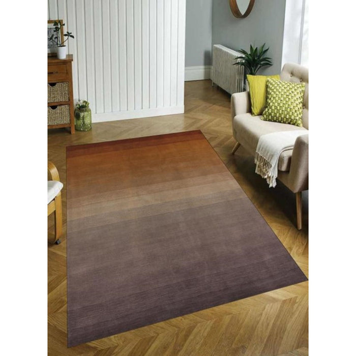 9' x 12' Hand Loomed Area Rug - Gold And Rust