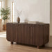 Mango wood sideboard by Meridian Furniture featuring a sleek, modern design with multiple storage compartments and a smooth finish.