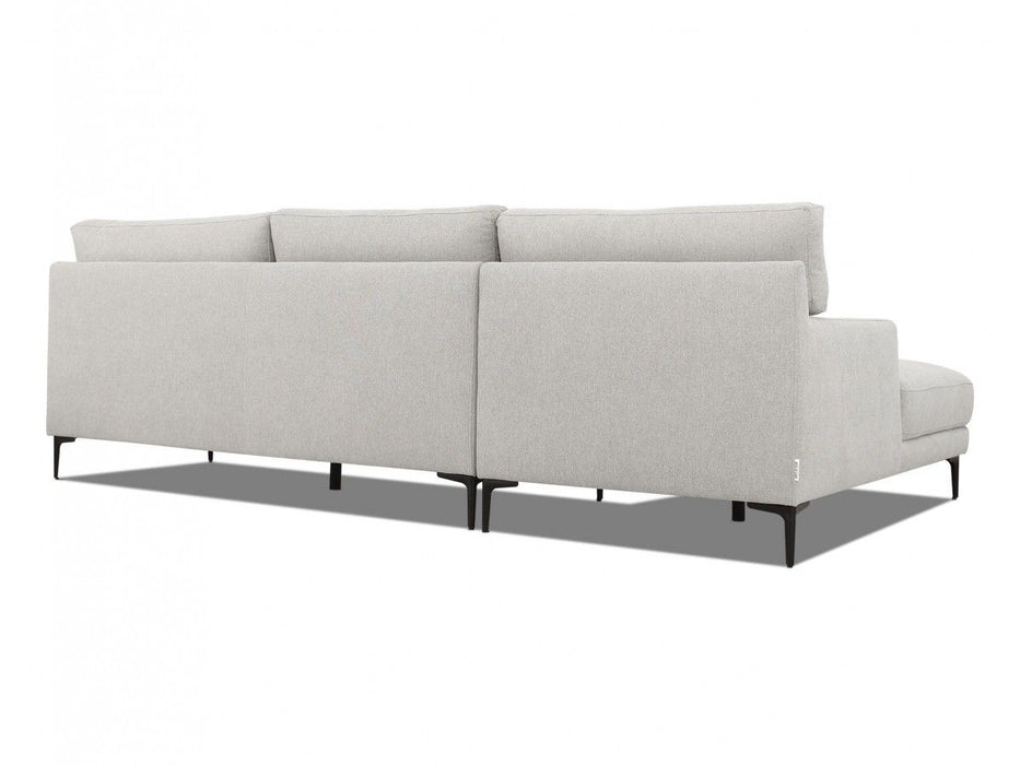 Contemporary Squared Edge Left Facing Sectional Sofa - Dove