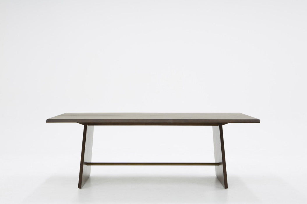 Solid Wood Sled Base Dining Table - Brown