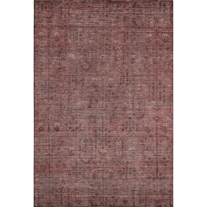 9' X 12' Southwestern Washable Area Rug With UV Protection - Rust And Gray