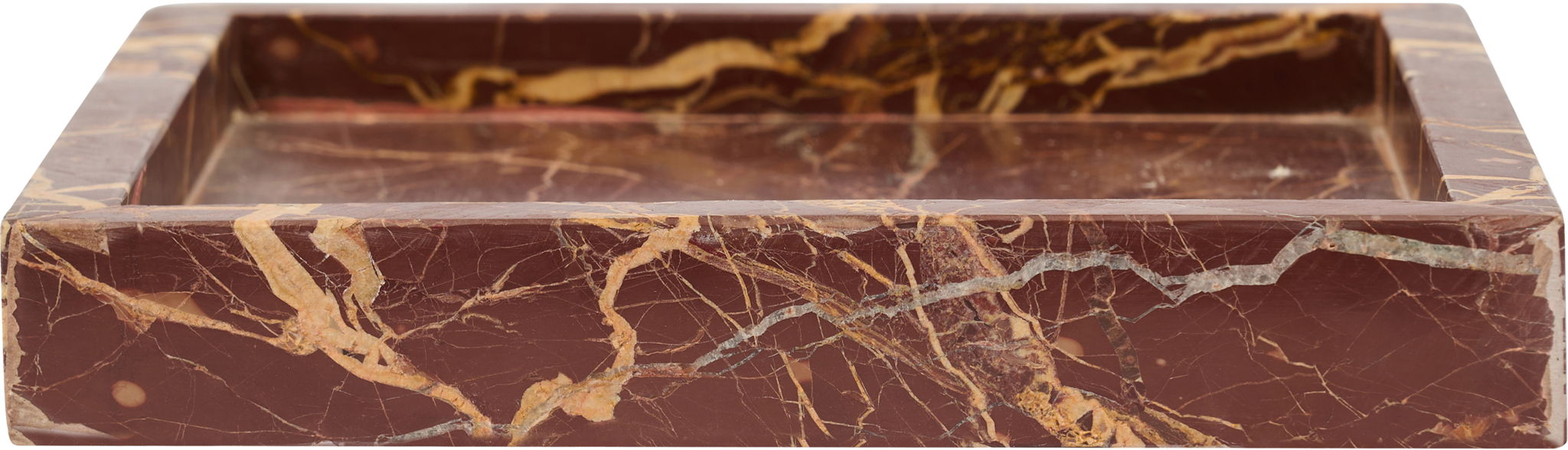Michael genuine marble tray by Meridian Furniture, showcasing a sleek, rectangular marble tray with polished edges.