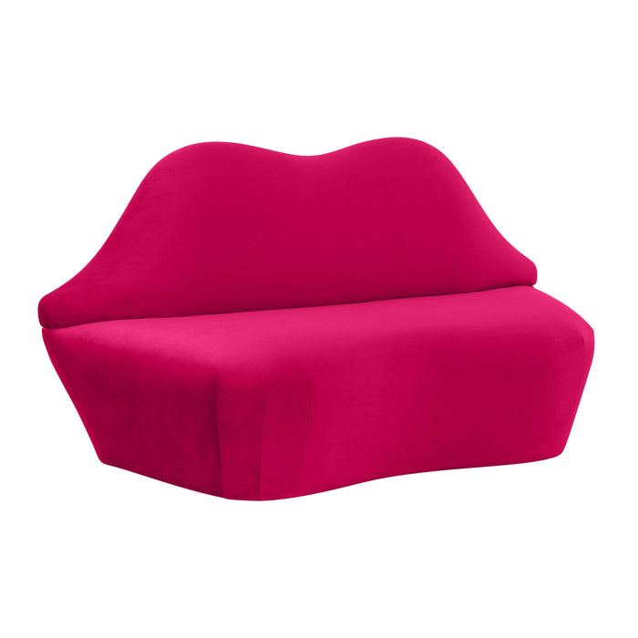 Lips - Velvet Settee - Hot Pink