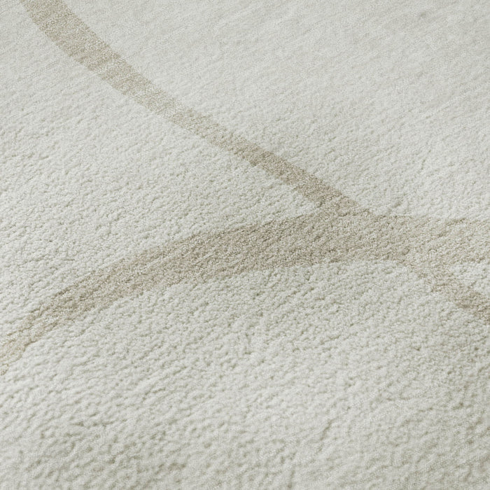 10' X 14' Abstract Washable Area Rug With UV Protection (678652) - Ivory / Beige