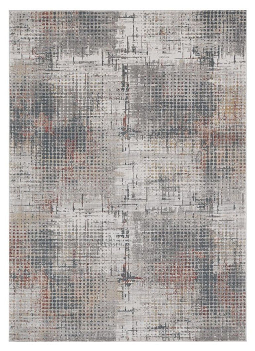 10' x 13' Abstract Area Rug - Ivory Gray And Gold
