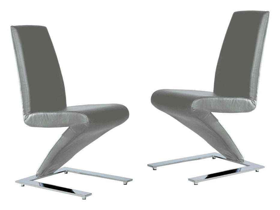 Upholstered Dining Side Chairs (Set of 2) - Silver / Gray