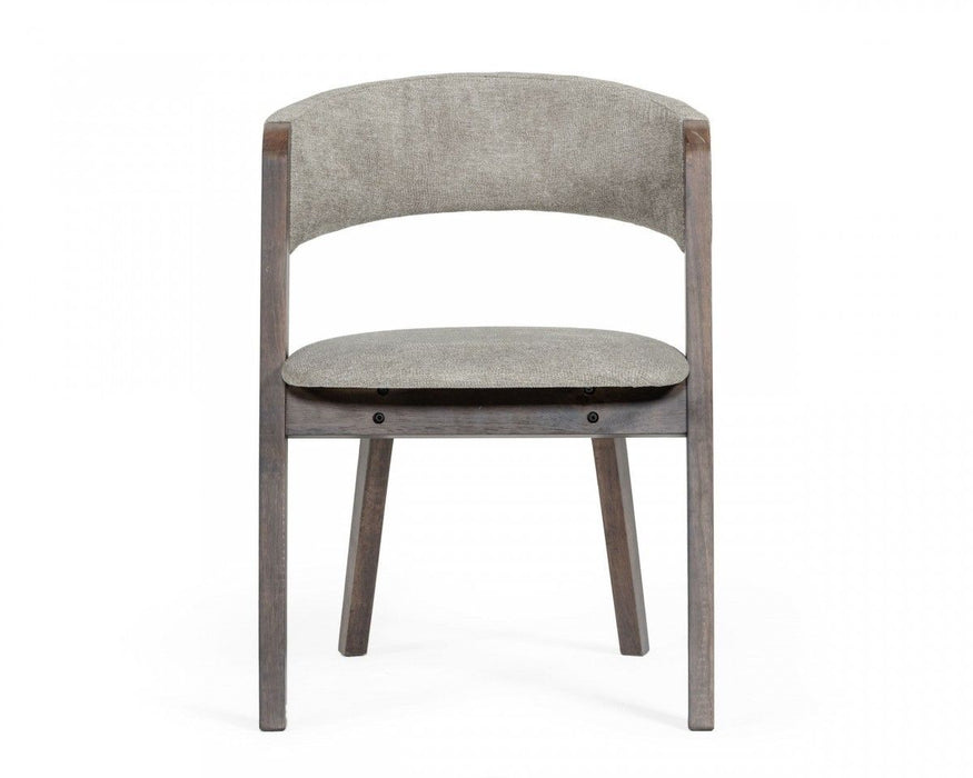 Upholstered Fabric Dining Room Arm Chairs (Set of 2) - Gray