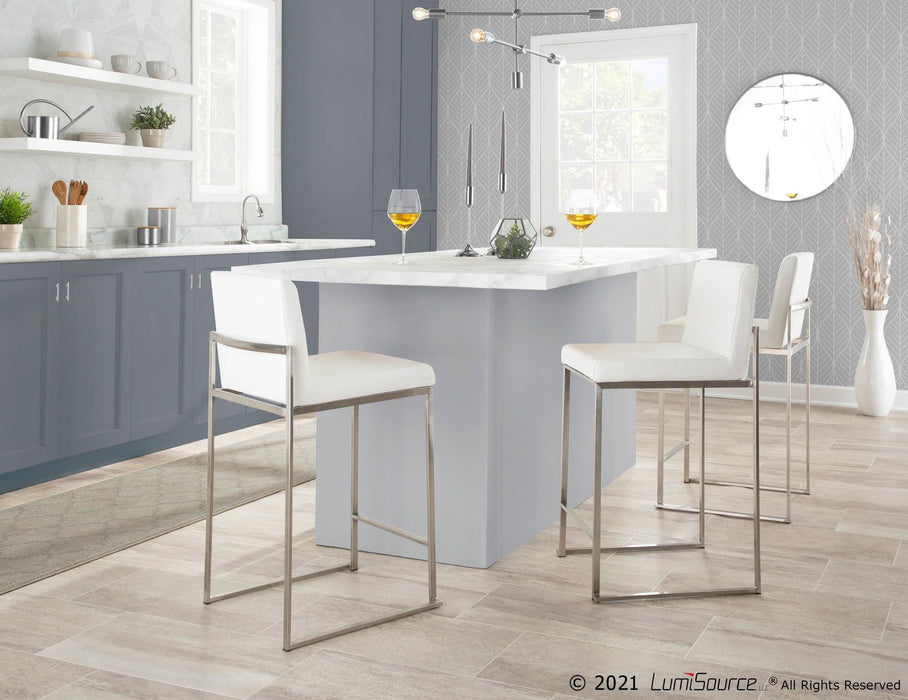 Fuji - High Back Upholstered Counter Stool Set