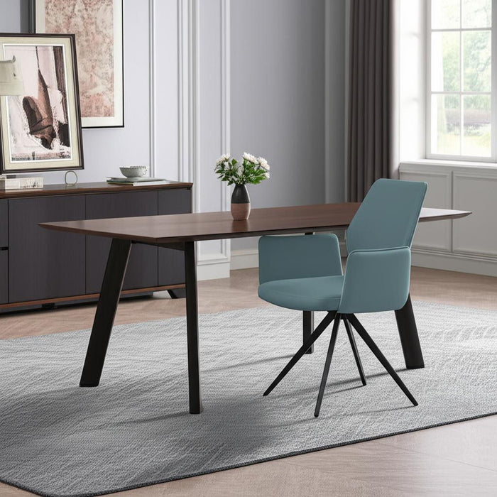 Upholstered Leather Dining Side Chair - Sage