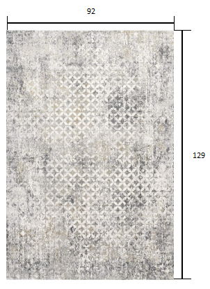 7.7' x 10.8' Abstract Area Rug - Ivory And Gray